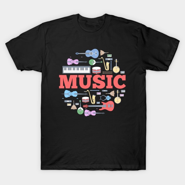 Music instruments  concept T-Shirt by Mako Design 